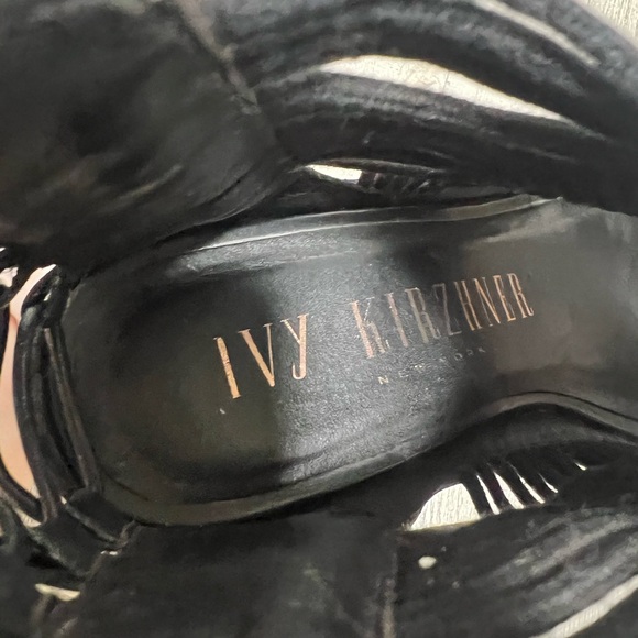 Ivy Kirzhner Mykonos Macrame Rope Sandals black wedge size 8 - Picture 15 of 15